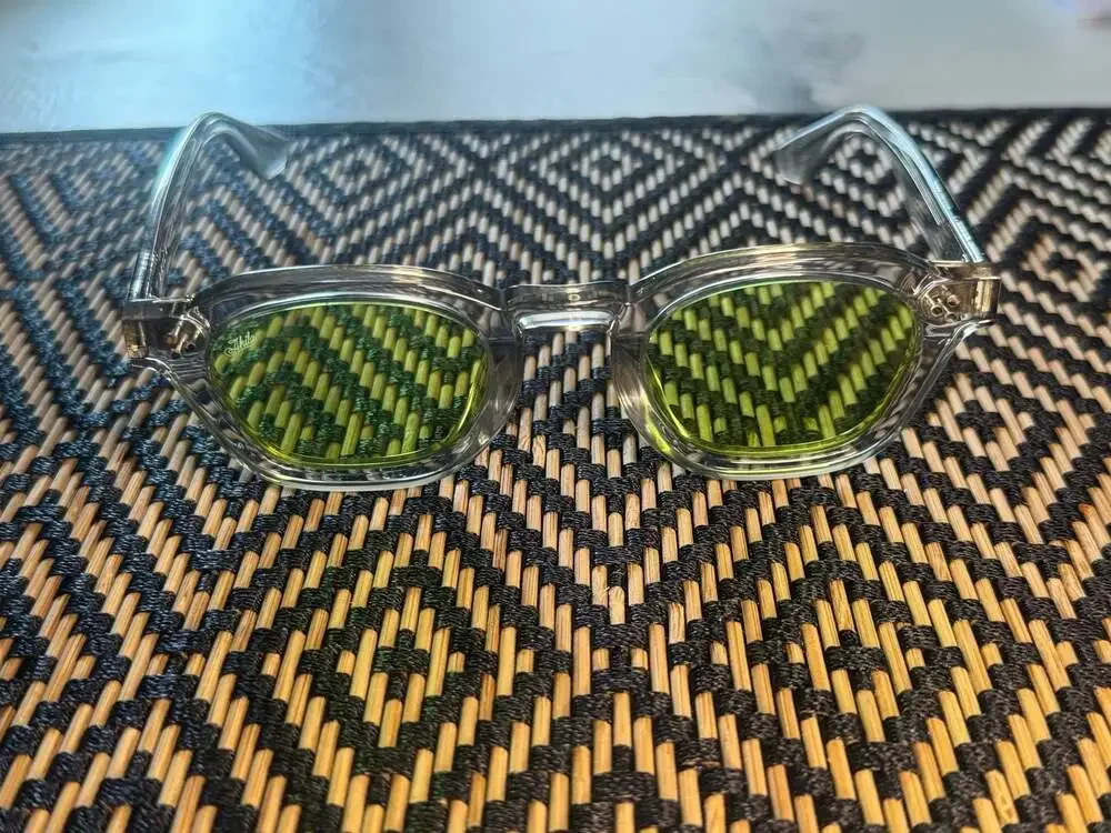 Akila Logos Sunglasses in Cement/Green
